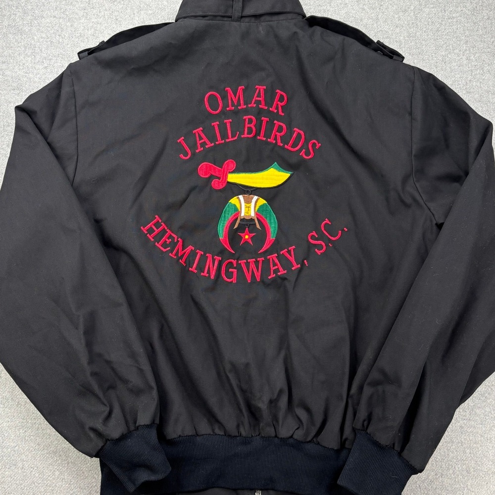Vintage‎ 80s Shriners Bomber Jacket Mens M Omar Jailbirds WestArk Made In USA